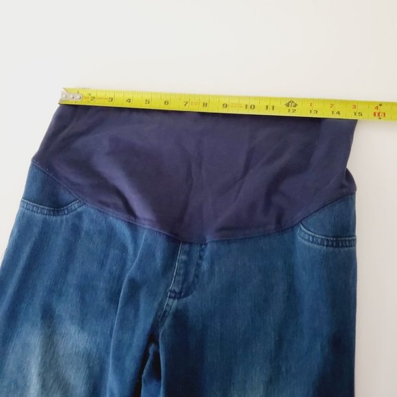 Paisley Sky Jeans Maternity Pregnancy Skinny Stretch Belly Support Blue M - Picture 8 of 10